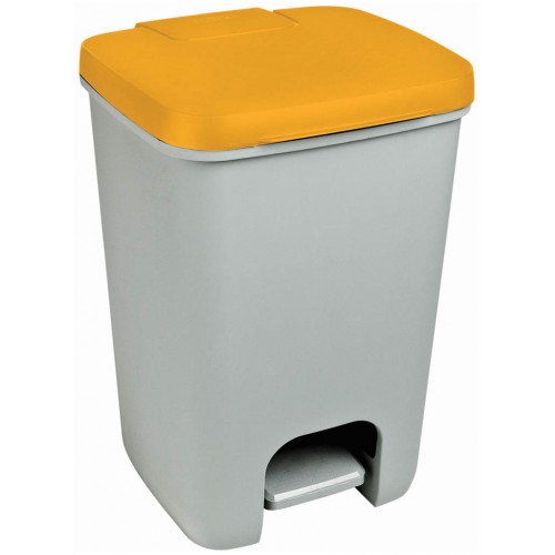 CURVER ESSENTIALS 20L Odpadkový kôš, sivý/žltý 00759-N04