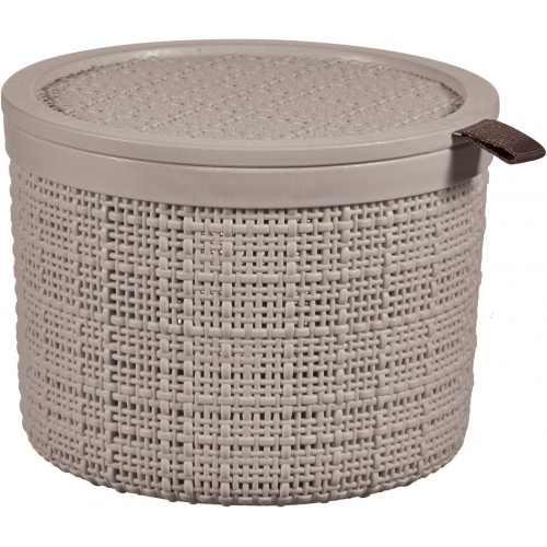 CURVER JUTE 2L Košík okrúhly 17 x 17 x 13 cm, taupe 01903-382