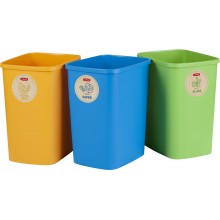 CURVER ECO Friendly 3x25L Set košov na triedený odpad (modrá, zelená, žltá) 02174-999