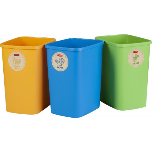 CURVER ECO Friendly 3x25L Set košov na triedený odpad (modrá, zelená, žltá) 02174-999