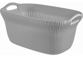 CURVER KNIT 40L Kôš na čistú bielizeň 60 x 27 x 39 cm, sivy 03677-099