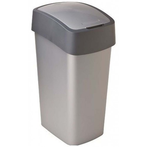 CURVER FLIP BIN 45L Odpadkový kôš 65,3 x 29,4 x 37,6 cm strieborná/sivá 02172-686