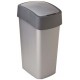 CURVER FLIP BIN 50L Odpadkový kôš 65,3 x 29,4 x 37,6 cm strieborná/sivá 02172-686