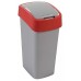 CURVER FLIP BIN 45L Odpadkový kôš 65,3 x 29,4 x 37,6 cm strieborná/červená 02172-547