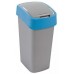 CURVER FLIP BIN 45L Odpadkový kôš 65,3 x 29,4 x 37,6 cm strieborná/modrá 02172-734