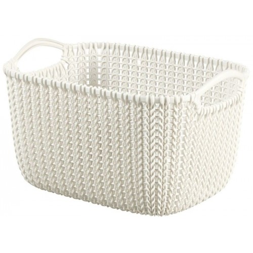 CURVER KNIT S 8L Košík 30 x 22 x 17 cm krémový 03674-X64