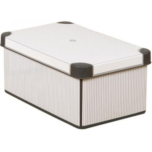 CURVER CLASSICO S box úložný dekoratívny 29,5 x 19,5 x 13,5 cm sivá/biela 04710-D41