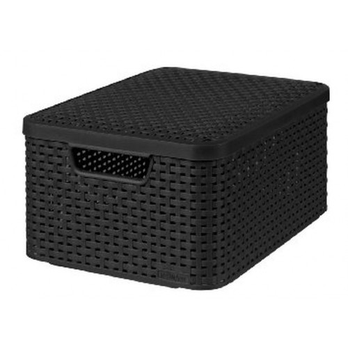 CURVER úložný box RATTAN M, 39,3 x 29,3 x 18,7 cm, čierna, 03618-308