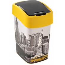 CURVER FLIP BIN NEW YORK 25L Odpadkový kôš 47 x 26 x 34 cm žltá/sivá 02171-N27
