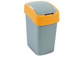 CURVER FLIP BIN 10L Odpadkový kôš 35 x 18,9 x 23,5 cm strieborná/žltá 02170-535