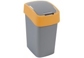 CURVER FLIP BIN 25L Odpadkový kôš 47 x 26 x 34 cm strieborná/žltá 02171-535