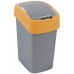 CURVER FLIP BIN 25L Odpadkový kôš 47 x 26 x 34 cm strieborná/žltá 02171-535