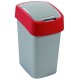CURVER FLIP BIN 10L Odpadkový kôš 35 x 18,9 x 23,5 cm strieborná/červená 02170-547