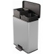 CURVER DECO BIN DUO 26L+26L Odpadkový kôš 48,6 x 31,6 x 61,5 cm strieborný 01129-C70