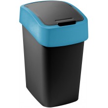 CURVER FLIP BIN 9L Odpadkový kôš 35 x 18,9 x 23,5 cm čierna/modrá 02170-280