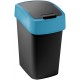 CURVER FLIP BIN 9L Odpadkový kôš 35 x 18,9 x 23,5 cm čierna/modrá 02170-280