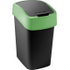 CURVER FLIP BIN 9L Odpadkový kôš 35 x 18,9 x 23,5 cm čierna/zelená 02170-847