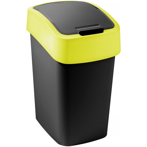 CURVER FLIP BIN 9L Odpadkový kôš 35 x 18,9 x 23,5 cm čierna/žltá 02170-E64 CURVER FLIP BIN 9L Odpadkový kôš 35 x 18,9 x 23,5 cm čierna/žltá 02170-E64
