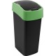 CURVER FLIP BIN 45L Odpadkový kôš 65,3 x 29,4 x 37,6 cm čierna/zelená 02172-847