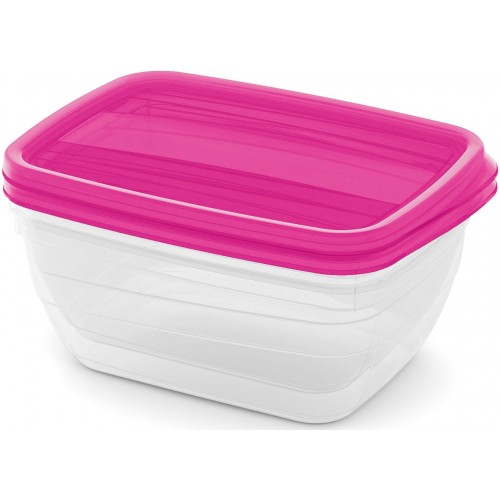 CURVER VEDO Set 2x1,3L dózy, 20x14x8cm, svetlo ružová 03510-251