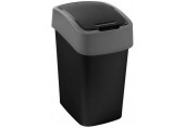 CURVER FLIP BIN 10L Odpadkový kôš 35 x 18,9 x 23,5 cm čierna/strieborná 02170-Y09