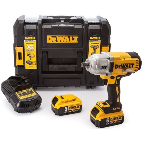 DeWALT DCF899P2 Aku rázový uťahovák 1/2" (950 Nm/18V/2x5,0Ah) kufor Tstak