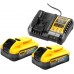 DeWALT DCB1104H2 PowerStack Sada akumulátorov 18V (2x5,0Ah) + nabíjačka