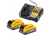 DeWALT DCB1104S2 PowerStack Sada akumulátorov (18V/2x3,5Ah) + nabíjačka