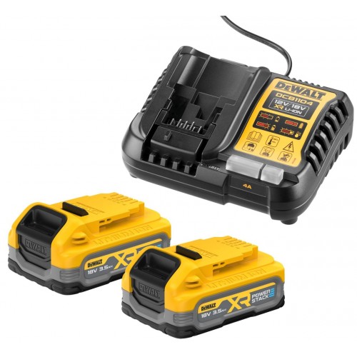 DeWALT DCB1104S2 PowerStack Sada akumulátorov (18V/2x3,5Ah) + nabíjačka DeWALT DCB1104S2 PowerStack Sada akumulátorov (18V/2x3,5Ah) + nabíjačka