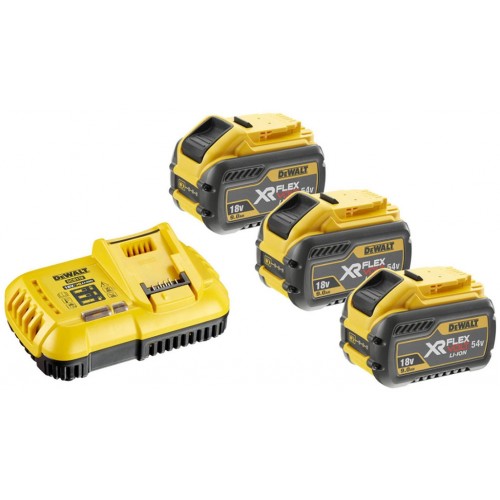 DeWALT DCB118X3 Súprava XR FlexVolt 54V nabíjačka DCB118 + 18V 3x9,0Ah