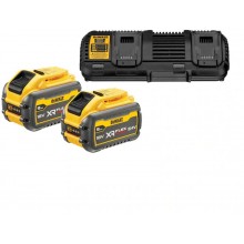 DeWALT DCB132X2 XR FLEXVOLT 54 V sada (2× 9,0 Ah batérie + duálna nabíjačka DCB132)