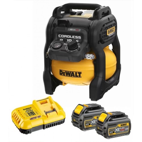 BAZÁR DeWALT DCC1054T2 Aku Kompresor 10l, XR FlexVolt 54V, Tstak,(2x6,0Ah)POŠKODENÝ OBAL!!