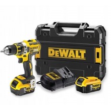 DeWALT DCD791P2 Aku bezuhlíková vŕtačka (70Nm/18V/2x5,0Ah) kufor Tstak