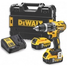 BAZÁR DeWALT DCD796P2 Aku príklepová vŕtačka XR (70Nm/18V/2x5,0 Ah) kufor Tstak PO SERVISE