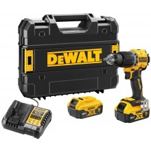 DeWALT DCD799P2T Aku príklepový vŕtací skrutkovač (74Nm/18V/2x5,0Ah) kufor Tstak