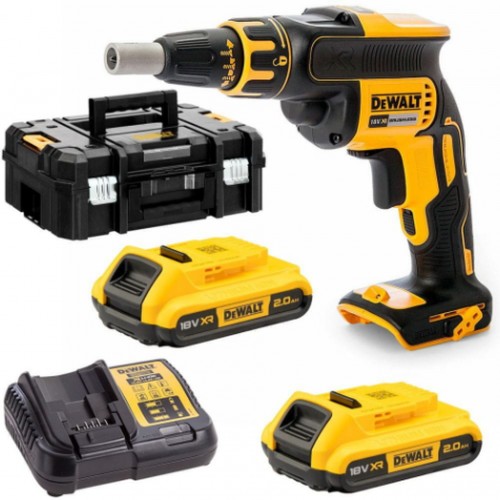DeWALT DCF620D2 Aku bezuhlíkový skrutkovač na sadrokartón 30Nm XR (18V/2x2,0Ah) Tstak DeWALT DCF620D2 Aku bezuhlíkový skrutkovač na sadrokartón 30Nm XR (18V/2x2,0Ah) Tstak
