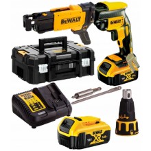 DeWALT DCF620P2K Aku skrutkovač na sadrokartón (2x5,0Ah/18V) +DCF6202 zásobník na skrutky
