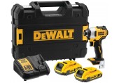 DeWALT DCF809D2T Aku rázový uťahovák (1/4" /190Nm) XR (18V/2x2,0Ah) kufor Tstak
