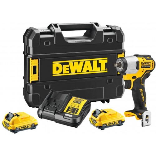 DeWALT DCF902D2 Aku rázový uťahovák 3/8" (168Nm/12V/2x2,0 Ah) kufor Tstak