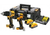 DeWALT DCK2050E2T Aku Kombo sada 18V (2x1,7Ah Powerstack) kufor Tstak