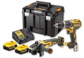 DeWALT DCK2080P2T Kombo sada DCD796 + DCG405 +2x5,0Ah/18V + DCB115 + TSTAK
