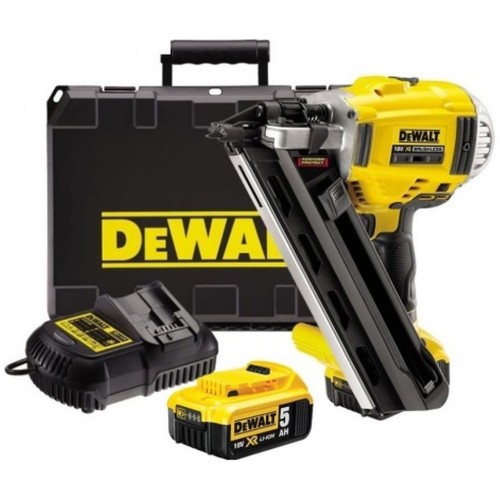 DeWALT DCN692P2 Aku klincovačka 90 mm XR (18V/2x5,0Ah) Kufor