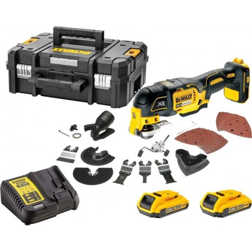 DeWALT DCS355D2 Aku bezuhlíková oscilačná multibrúska XR Li-Ion XR Li-Ion (18V/2x 2,0Ah) T DeWALT DCS355D2 Aku bezuhlíková oscilačná multibrúska XR Li-Ion XR Li-Ion (18V/2x 2,0Ah) T