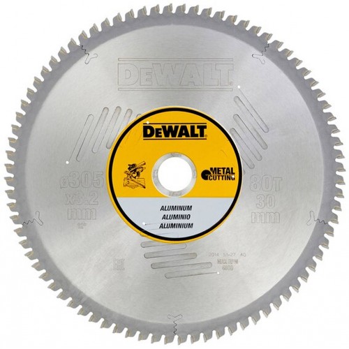 DeWALT DT1916 Pílový kotúč na rezanie hliníka a neželezných kovov 305 x 30 mm, 80 zubov, T