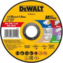 DeWALT DT20595 Multimateriálový rezný kotúč 125 × 22,2 × 1,0 mm
