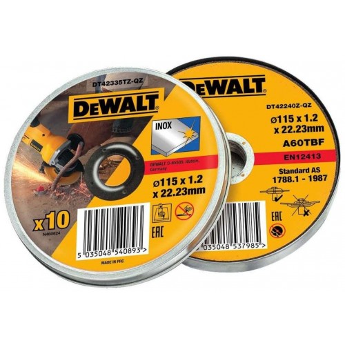 DeWALT DT43922 Sada rezných kotúčov 125 x 1,2 mm, 10 ks