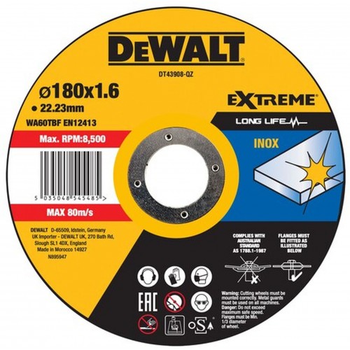 DeWALT DT43908 Rezný kotúč na nerez 180 mm, 1,6 mm
