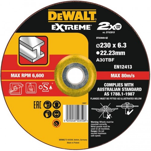 DeWALT DT43949 brúsny kotúč na kov, 230mm DeWALT DT43949 brúsny kotúč na kov, 230mm
