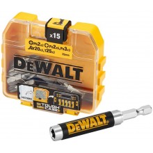 DeWALT DT71511 16-dielna súprava skrutkovacích bitov + magnetický nástavec,