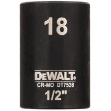 DeWALT DT7536 Extreme Impact Nástrčná hlavica 1/2“ krátka, 18 mm